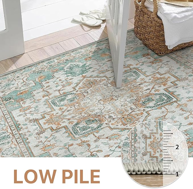 GENIMO 2x5 Runner Rugs for Hallway, Machine Washable Non Slip Vintage Rugs - Image 5