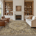 GENIMO 9x12 Area Rugs for Living Room, Machine Washable Non Slip Vintage Rugs by GENIMO