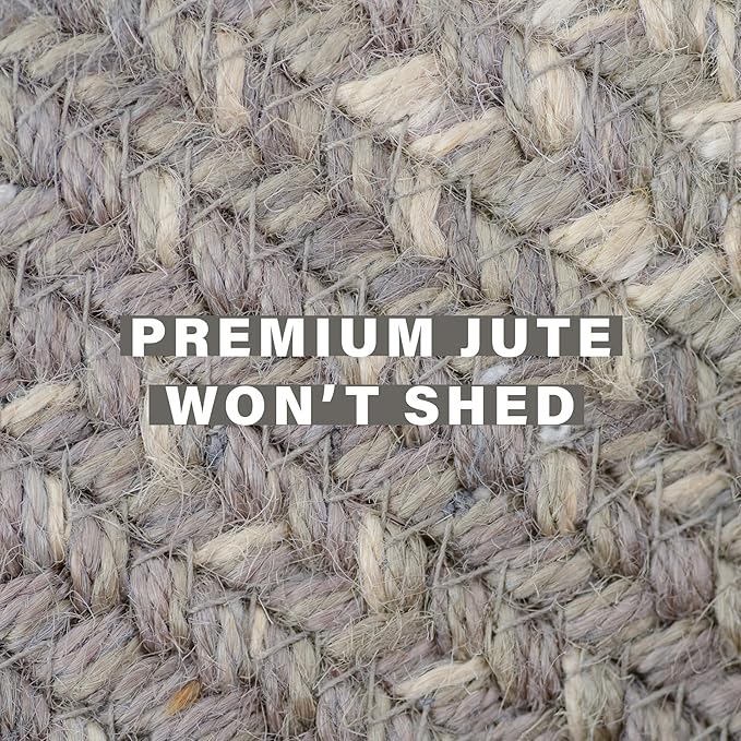 Grey Cloud Jute Braided Oval Rug, 20x30 - Image 5