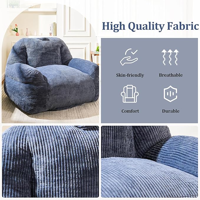 Giant Bean Bag Chair, Faux Fur Bean Bag Chairs - Image 7