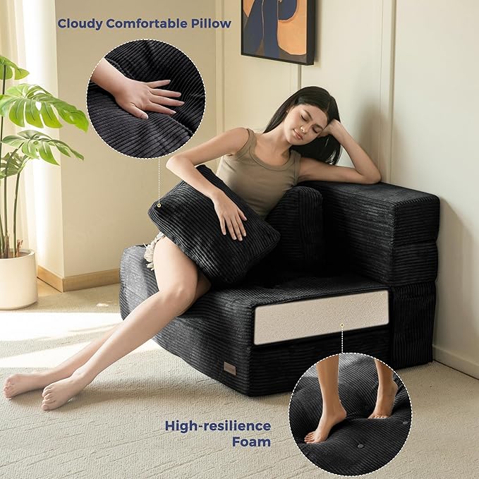 MAXYOYO Convertible Sofa Bed, Fold Out Sleeper Sofa - Image 8