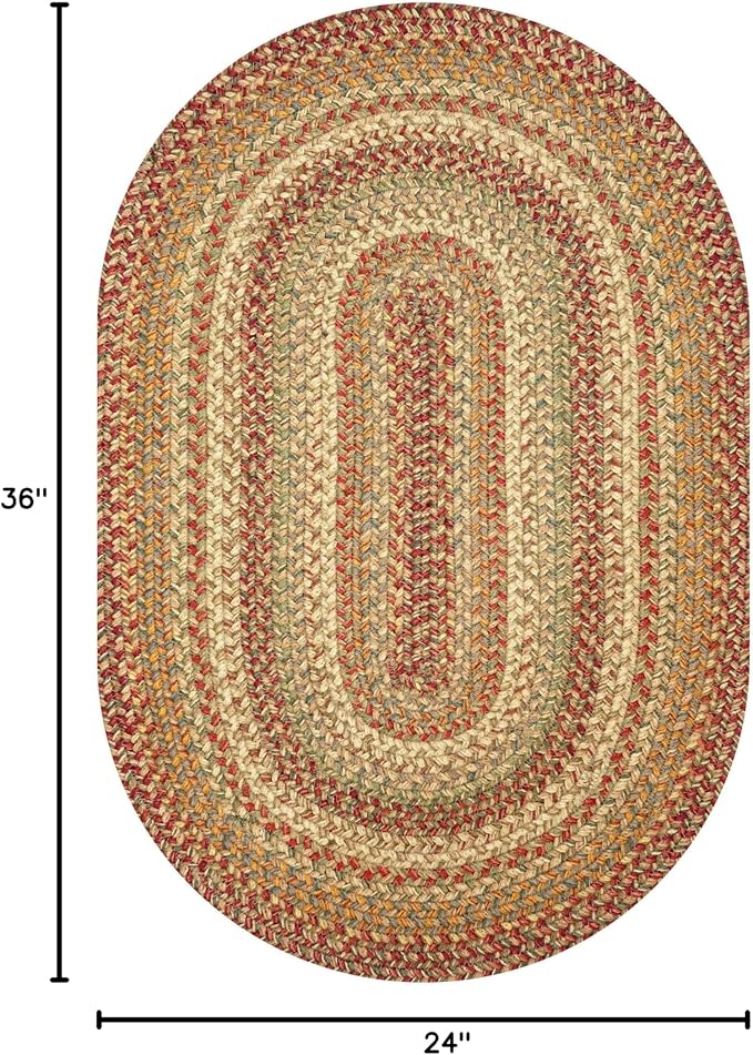 Homespice 2x3' Brown Oval Braided Rug. Harvest Brown Jute Oval Rug. Uses- - Image 2