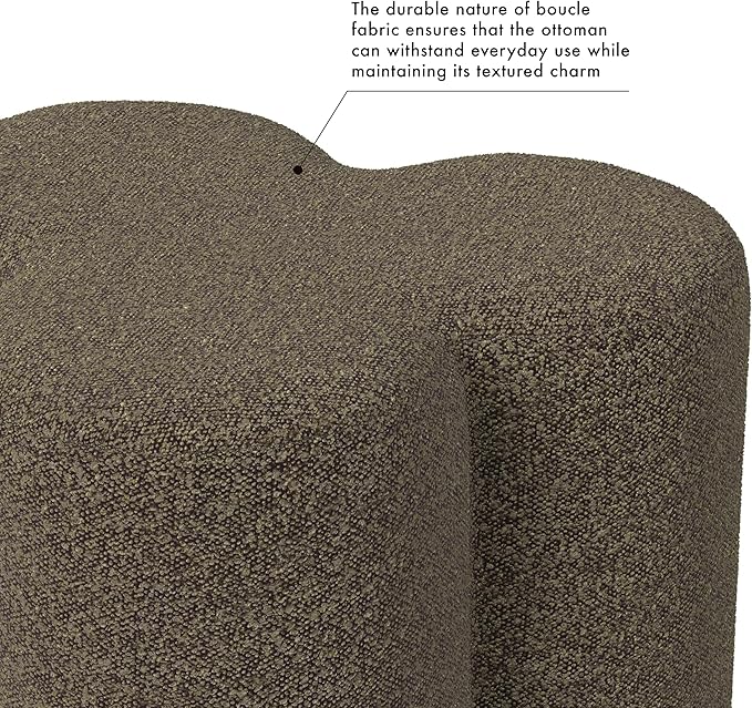 HomePop Upholstered Clover Shaped Ottoman Home Décor|Foot Rest Ottoman - Image 4