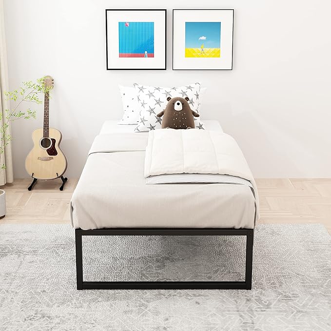 16 Inch Twin Size Bed Frames Heavy Duty Metal Twin Platform Bed Frame No Box - Image 9