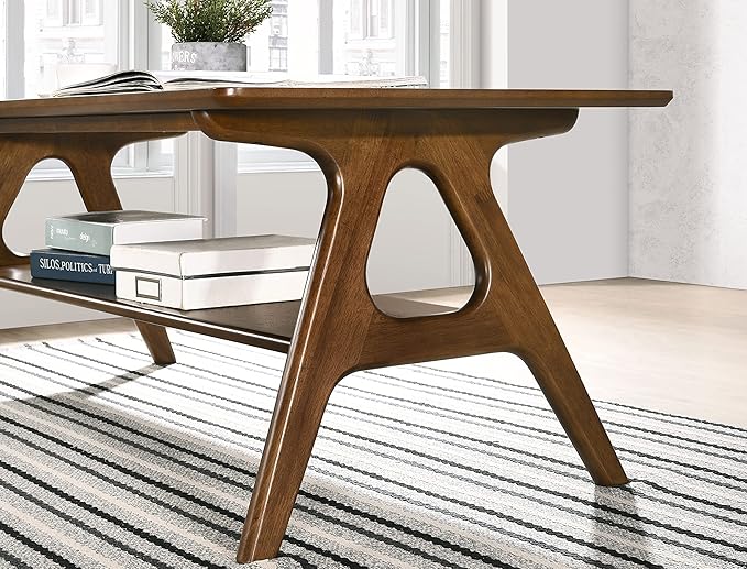 Arona Mid-Century Modern Wood Coffee Table - Image 5