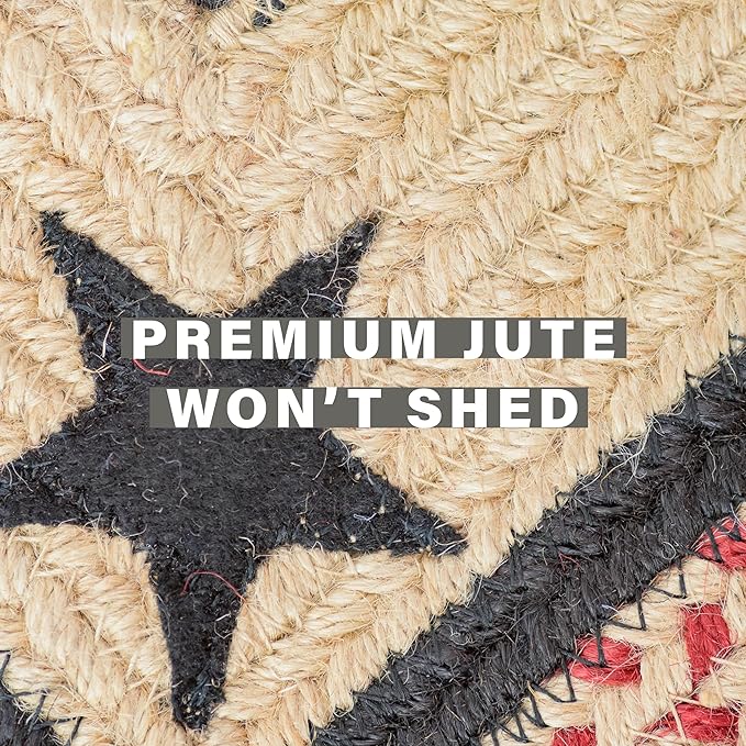 Homespice Primitive Star Gloucester Premium Jute Braided Hall Runner 22 x 72 - Image 4
