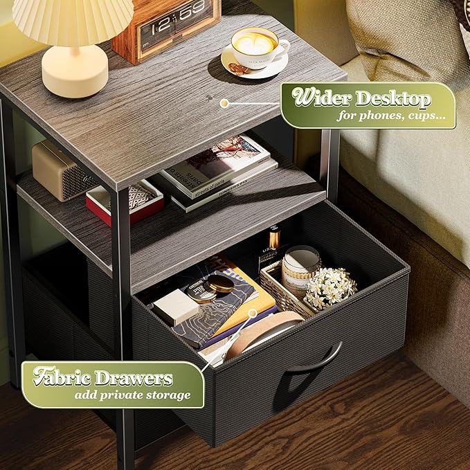 Huuger Night Stand Set of 2, Nightstand - Image 5