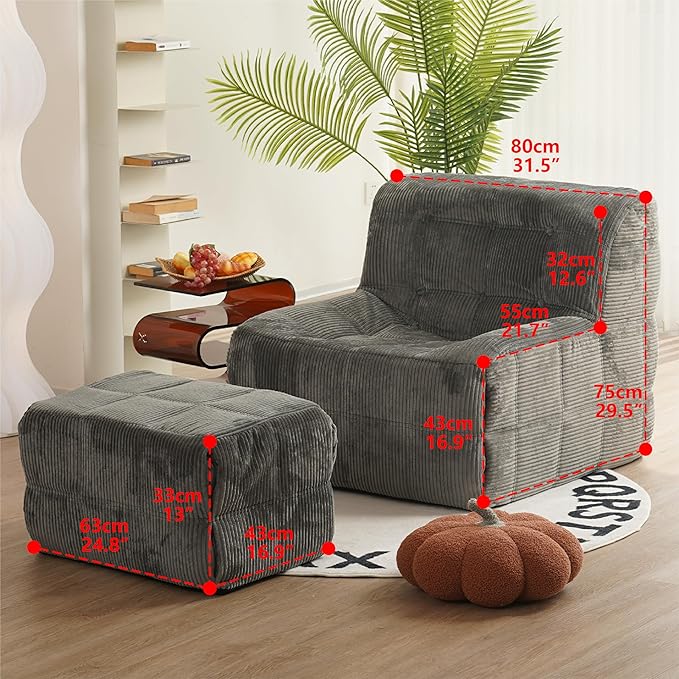 N&V CUBICUS Sofa, Single Seated Foam Sofa, Armless Floor Sofa, All New Hybrid - Image 8