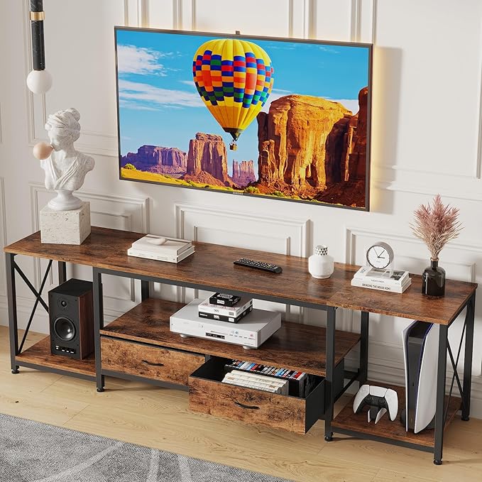TV Stand with Fabric Drawers by GYIIYUO