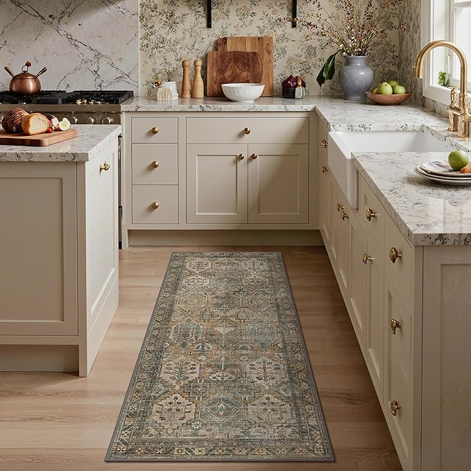 GENIMO 2x8 Runner Rugs for Hallway, Machine Washable Non Slip Vintage Rugs - Image 4