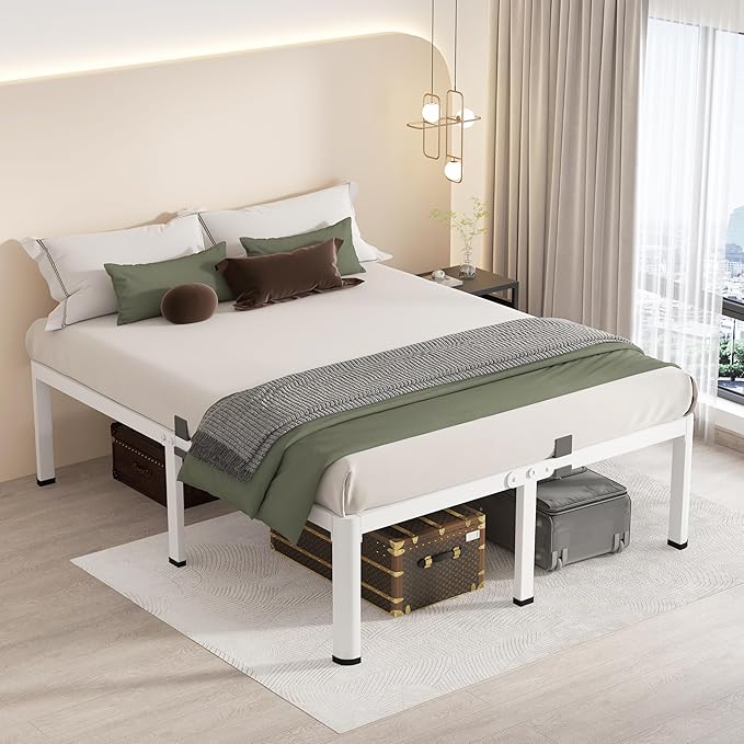 MAF 18 Inch King Size Bed Frame White - Image 4