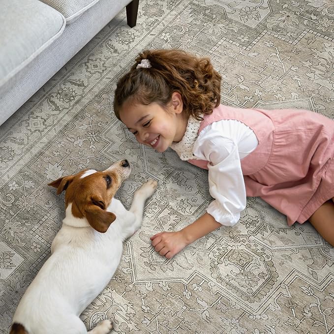 GENIMO 2x12 Runner Rugs for Hallway, Machine Washable Non Slip Vintage Rugs - Image 3