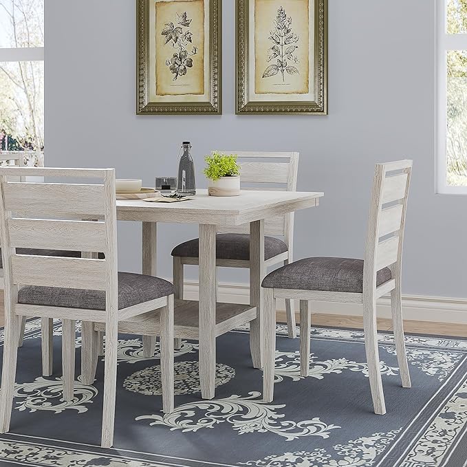 5-Piece Solid Wood Dining Table Set - Image 5
