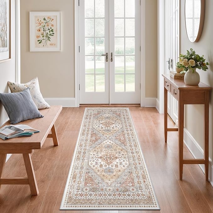 zesthome 2x6 Runner Rug for Hallways, Machine Washable Rug, Non Slip Vintage by Zesthome