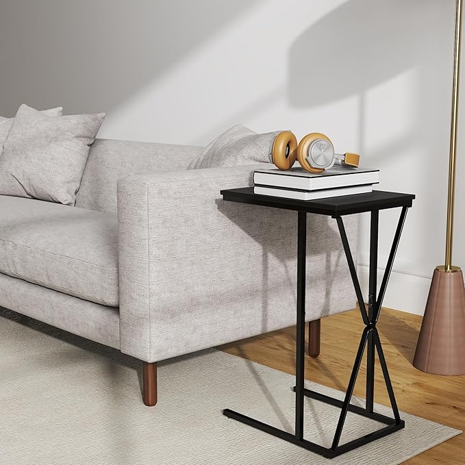 Manora TV Trays Set of 2, C Shaped End Table - Image 6