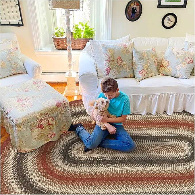 Homespice Chester Oval Braided Rug 5x8' by Homespice