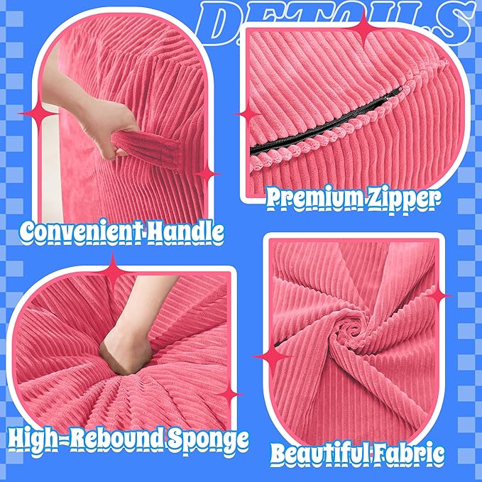 HABUTWAY 3FT Bean Bag Chair, Giant Bean Bag Chairs - Image 6