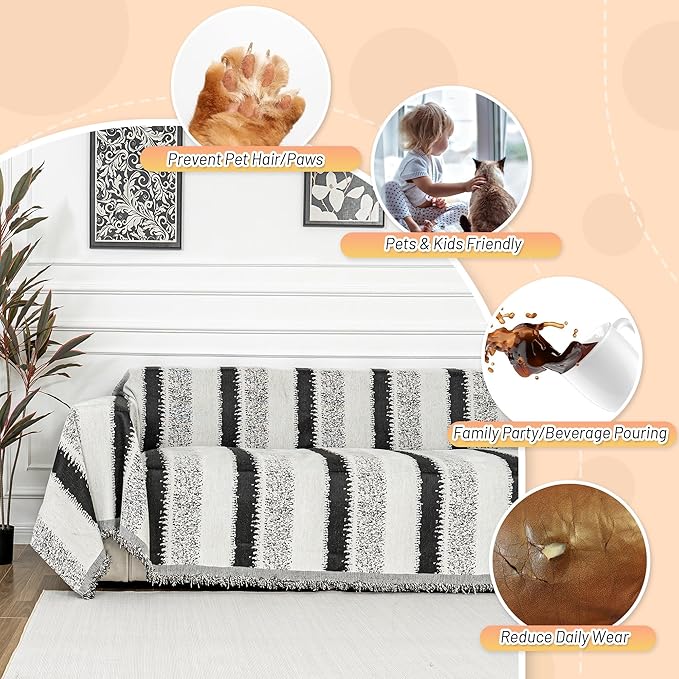 MYSKY HOME Boho Sofa Covers, Couch Covers - Image 3