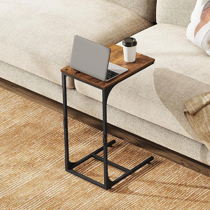 WLIVE C Shaped End Table, Small Couch Side Tables - Image 2