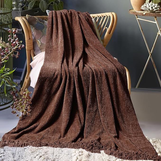 Chenille Throw Blanket for Couch 50"X 60", Soft Cozy Throws - Image 8