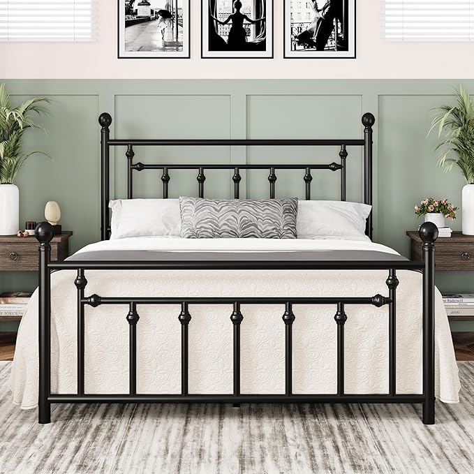 Allewie 14 Inch Full Size Metal Platform Bed Frame by Allewie
