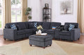 127" L-Shaped Sectional Couch by Unknown