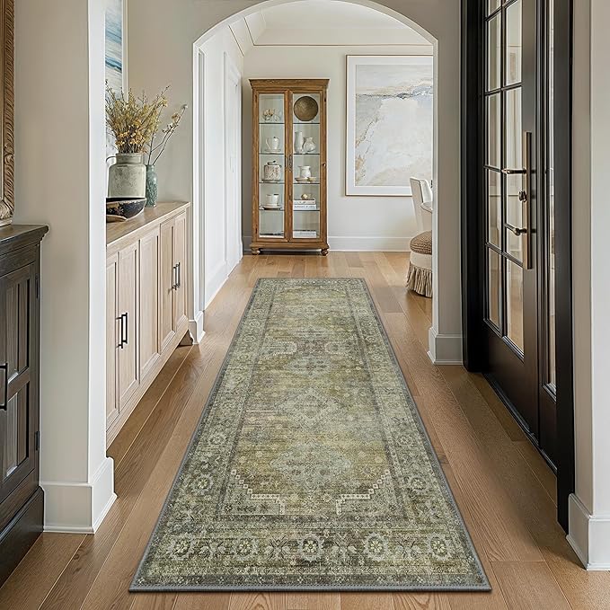 GENIMO Runner Rug 2x7 Non Slip Machine Washable Vintage Hallway Runner Rugs by GENIMO