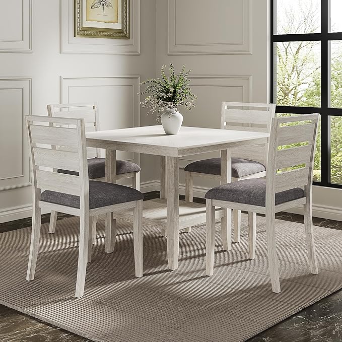 5-Piece Solid Wood Dining Table Set - Image 6
