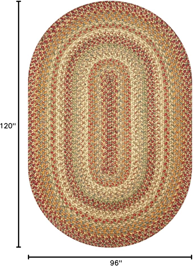 Homespice Harvest Jute Brown Braided Rug 8x10' Oval Rug - Image 2