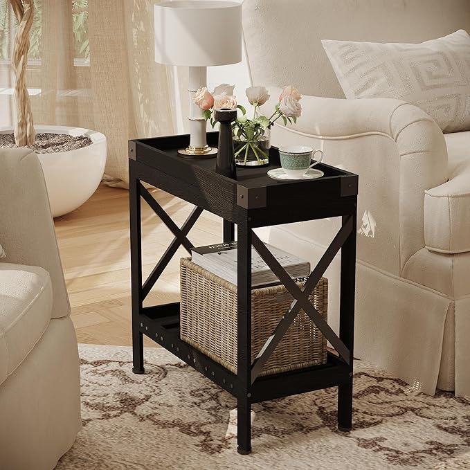 Narrow Side Table, End Table, Sofa Side Table, End Table Nightstand - Image 4