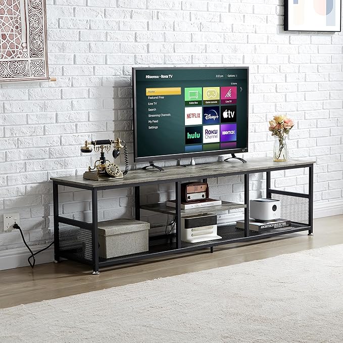 VECELO TV Stand with Power Outlets - Image 2