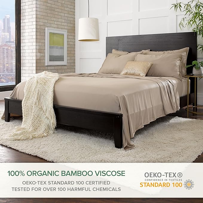 Queen Sheets by Pure Bamboo, Genuine 100% Organic Viscose Derived from Bamboo - Image 2