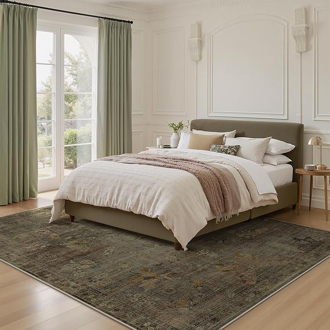 GENIMO 8x10 Area Rugs for Living Room, Machine Washable Non Slip Vintage Rugs - Image 3