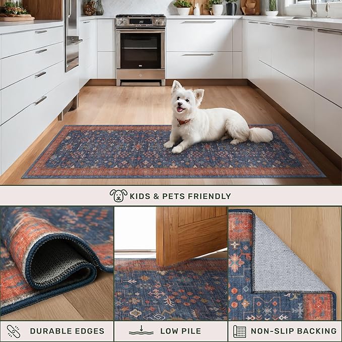 Washable 12 ft Long Runner for Kitchen Floor - Image 4