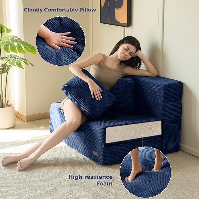 MAXYOYO Convertible Sofa Bed, Fold Out Sleeper Sofa - Image 8