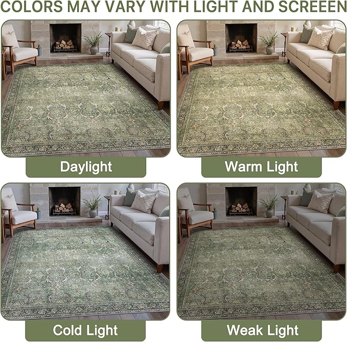 8X10 Area Rugs Machine Washable Rugs - Image 6