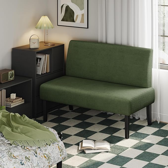 Yaheetech Small Mini Sofa Couch Armless Loveseat Futon - Image 2
