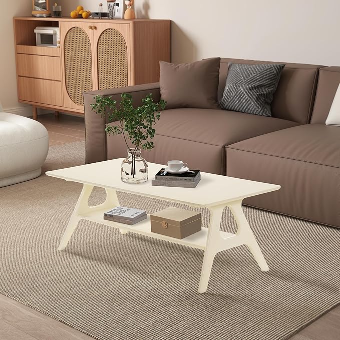 Roundhill Furniture Arona 3-Piece Coffee Table Set, Coffee Table and Two End - Image 6