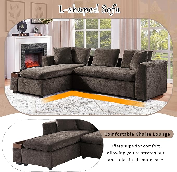 Merax 93.7" L-Shaped Sectional Sofa - Image 4