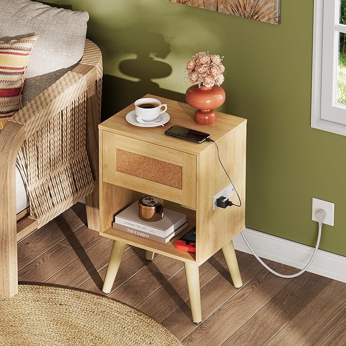 WLIVE Rattan Nightstands Set of 2 - Image 7