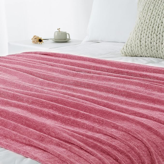 Chenille Throw Blanket for Couch 50"X 60", Soft Cozy Throws - Image 9
