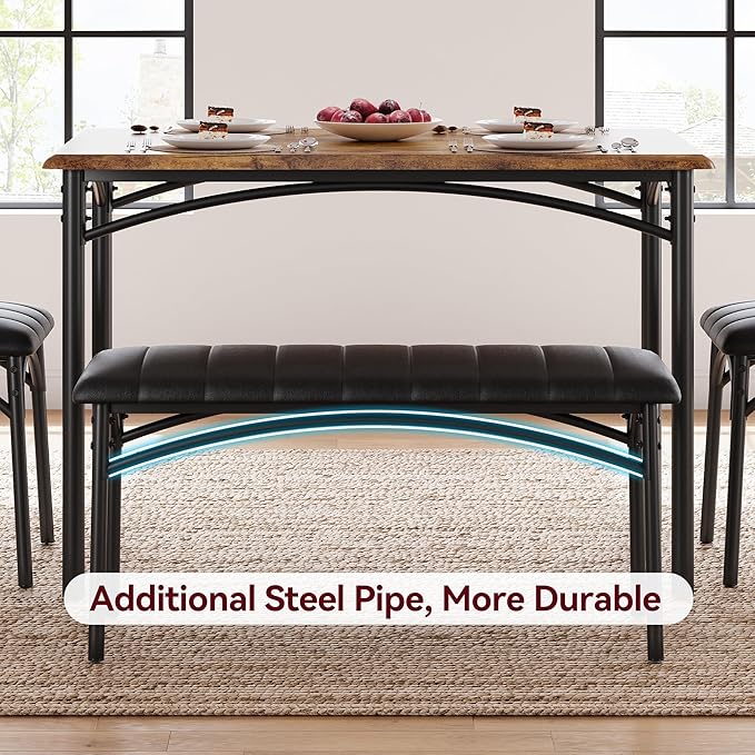 GarveeHome Dining Table Set for 4, Kitchen Table - Image 2