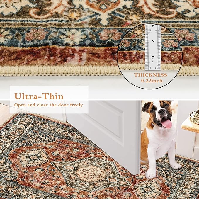 Lahome Oriental Hallway Runner Rug Non Slip, 2x8 Washable Runners - Image 5