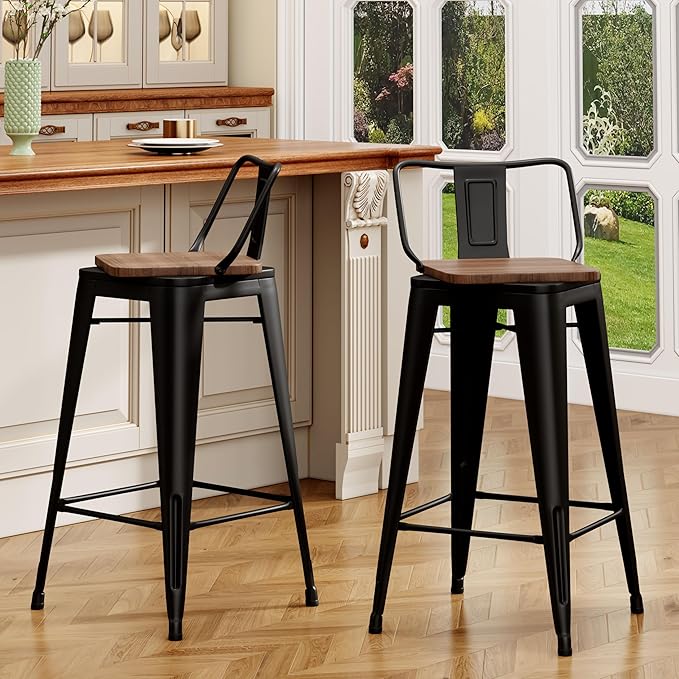 24 Inch Swivel Bar Stools Set of 2 - Image 9