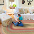 Azalea Multicolor Braided Oval Area Rugs, 5x8' by Homespice