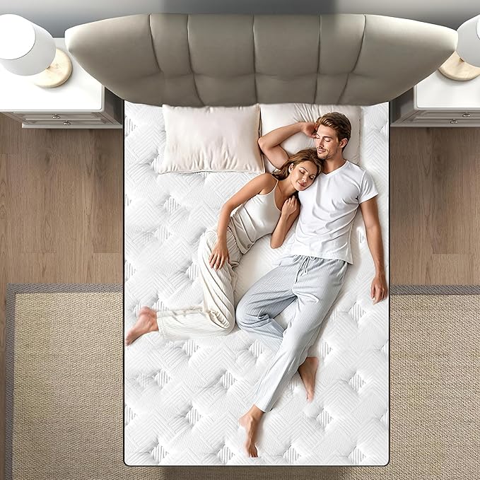 Twin Size Mattress, 12 Inch 5-Zone Pocket Spring Hybrid Mattress - Image 7