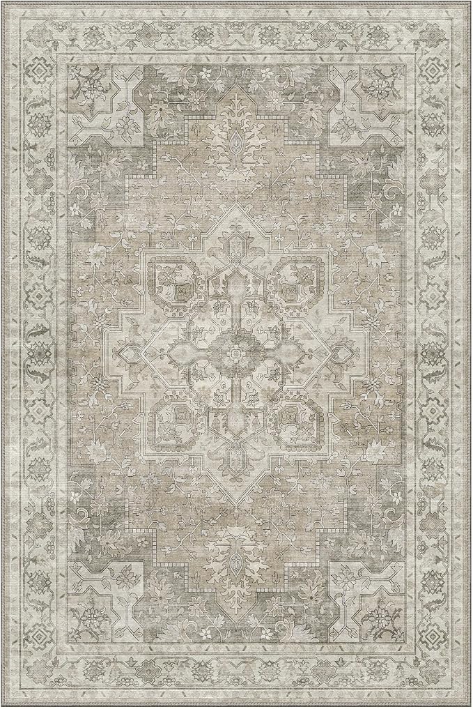 GENIMO 8x10 Area Rugs for Living Room, Machine Washable Non Slip Vintage Rugs - Image 7