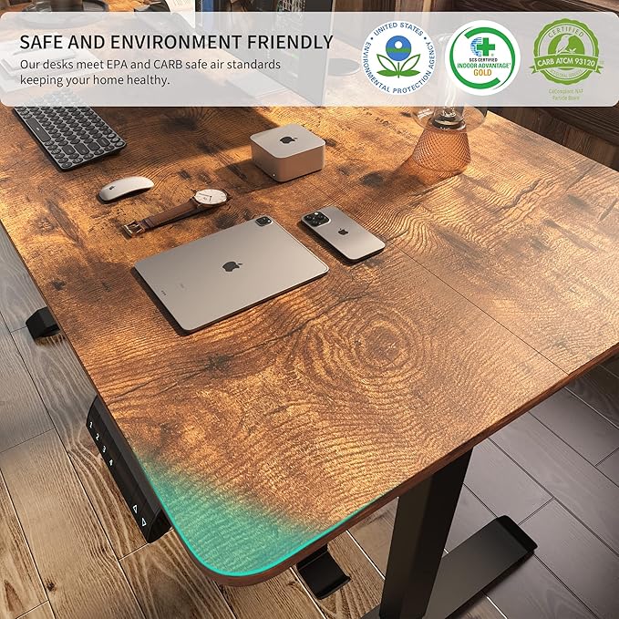 Monomi Electric Height Adjustable Standing Desk, 48x24 Inches, Ergonomic Home - Image 6