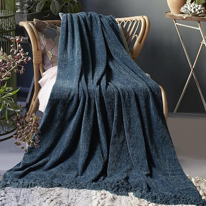 Chenille Throw Blanket for Couch 60"X 80" Twin, Soft Cozy Throws - Image 8