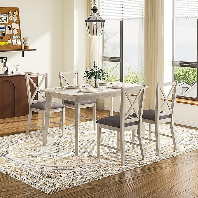 Solid Wood Dining Chairs Set of 2, Farmhouse Chairs - Image 4